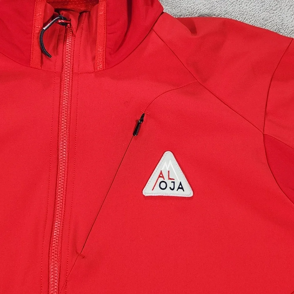 Maloja Jacket Mens Large Red GORE-TEX Infinium Softshell Hooded Ski Touring